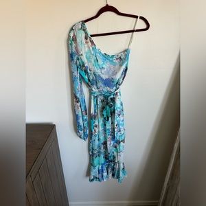 Revolve midi dress- one sleeve- size s